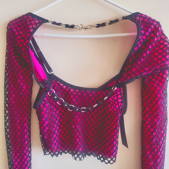 COPY - COPY - Fishnet cami crop top set - Picture 5 of 6